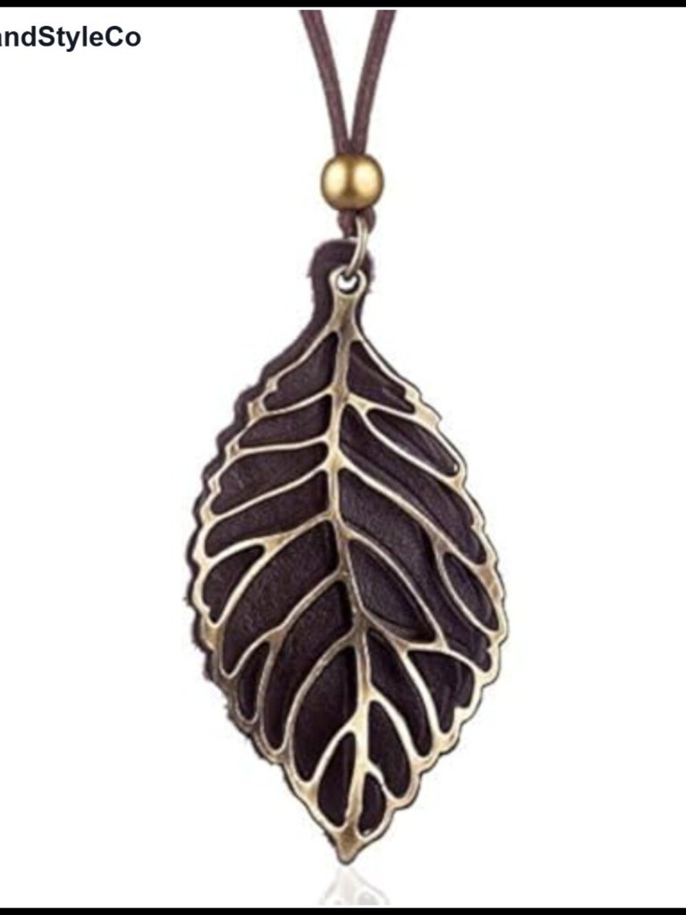Wood Pendant Necklace Handmade Long Rope Sweater Chain for Women